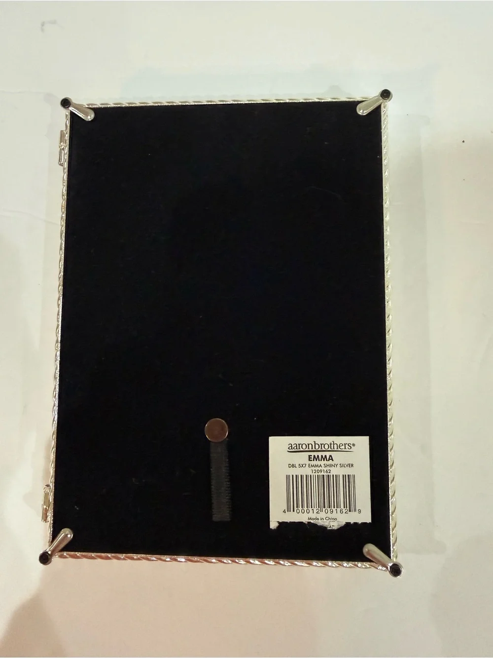 Aaron Brothers Silverplate Rope Border Double Picture Frame 5”x 7” Photos
